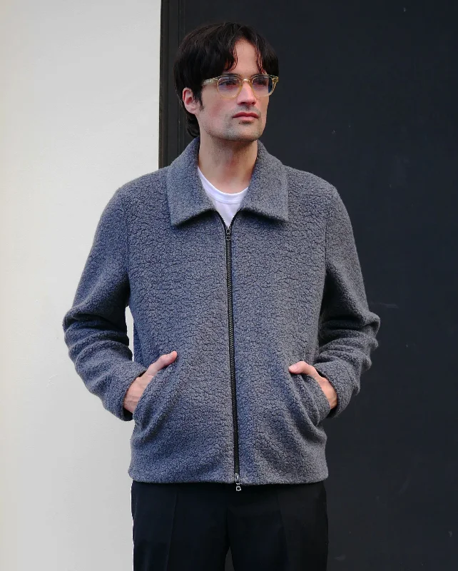 Shop exclusive offers on men’sapparel   MEN GOLF JACKET BOUCLE / MIDDLE GREY