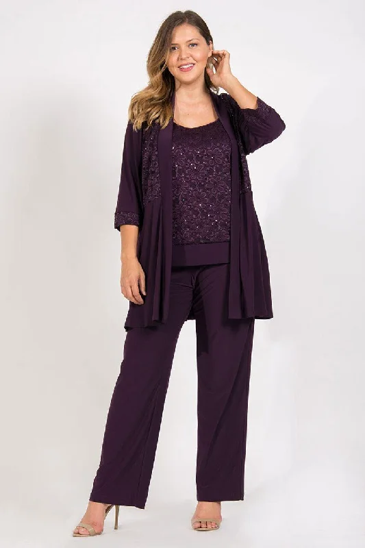 R&M Richards 7772W Mother Of The Bride Formal Plus Size Pant Suit