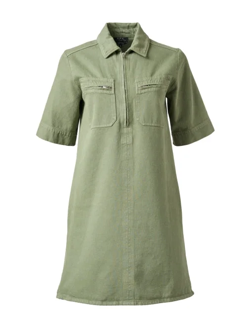 Rosa Green Denim Dress