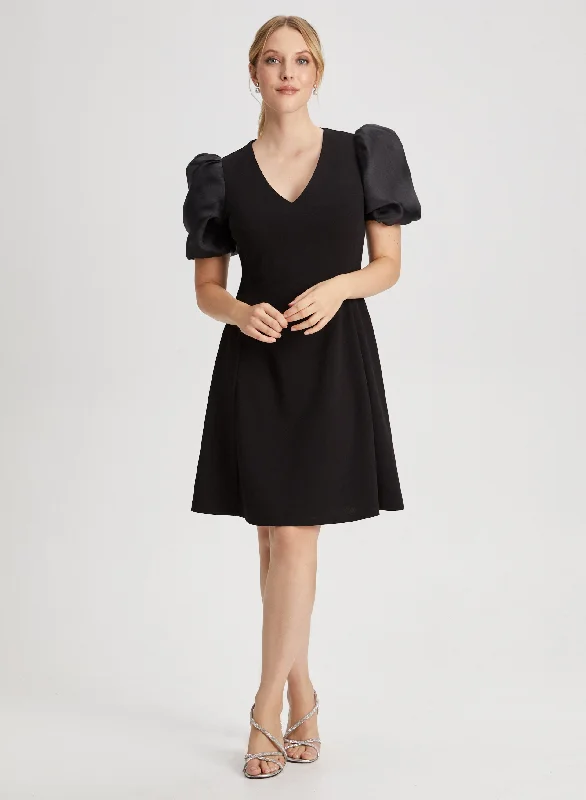 Short Puff Sleeve Dress