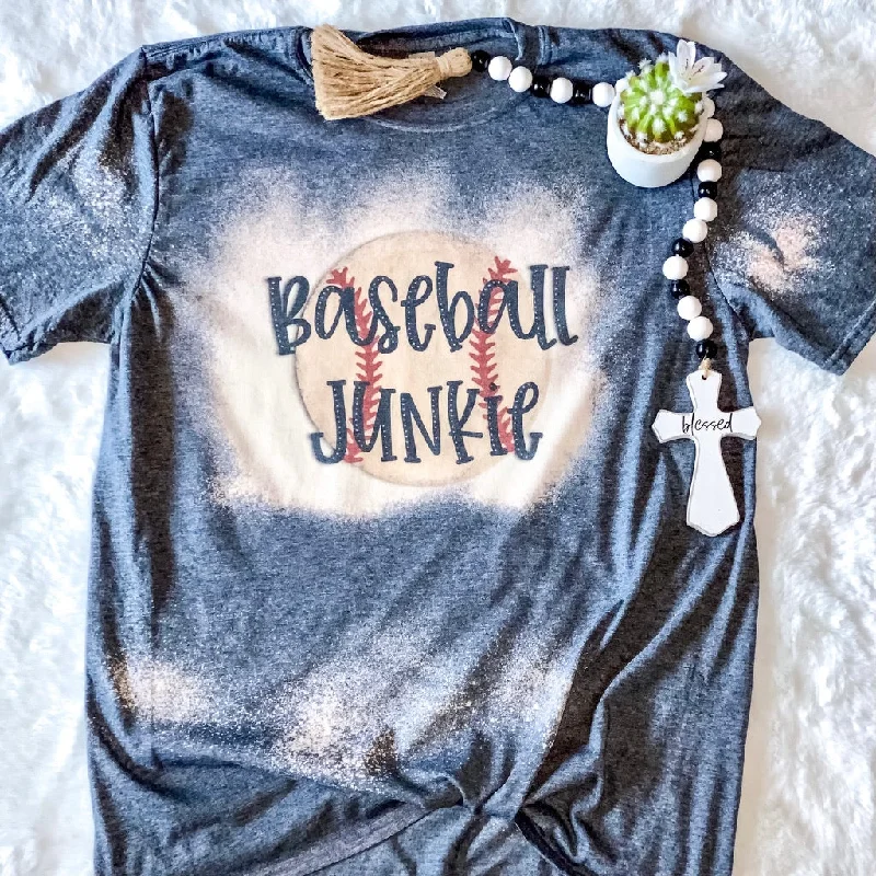 Baseball Junkie Bleached Tee