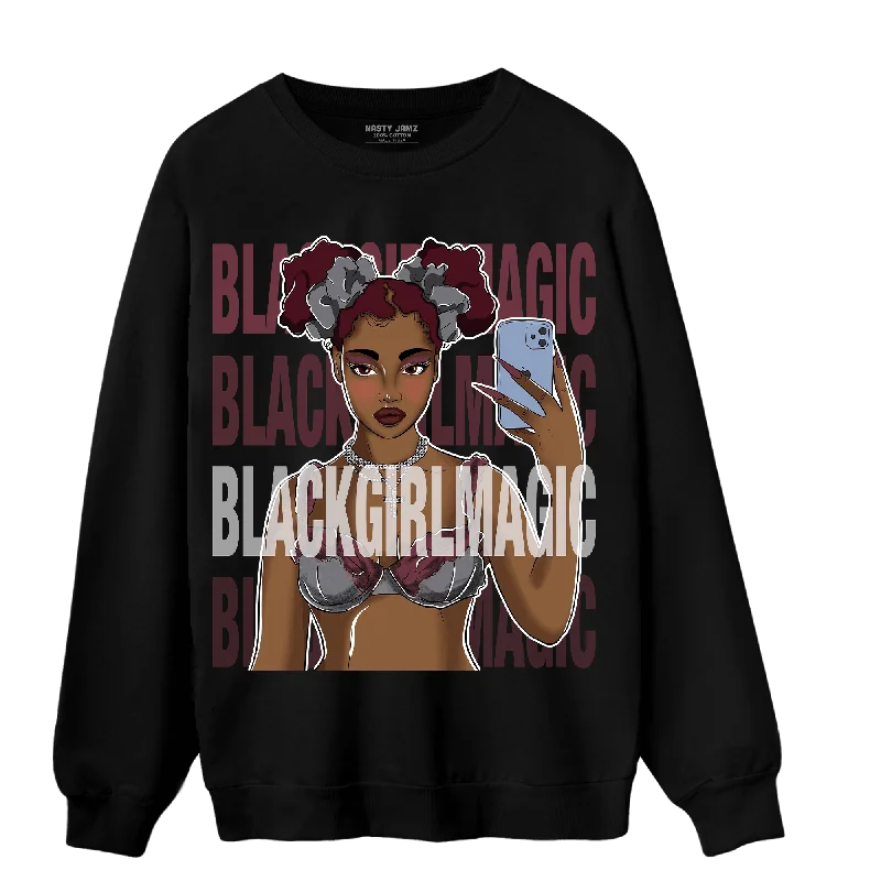 Save more with our buy-more, save-more deals on men’s fashion.  NastyJamz Burgundy 5s Sweatshirt Match Black Magic Girl Selfie