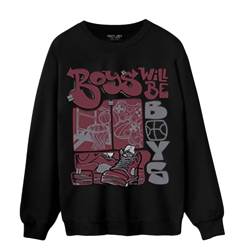 Shop the latest trends in men's clothing at unbeatable prices. NastyJamz Burgundy 5s Sweatshirt Match Boys Will Be Boys Shop the latest trends in men's clothing at unbeatable prices. NastyJamz Burgundy 5s Sweatshirt Match Boys Will Be Boys