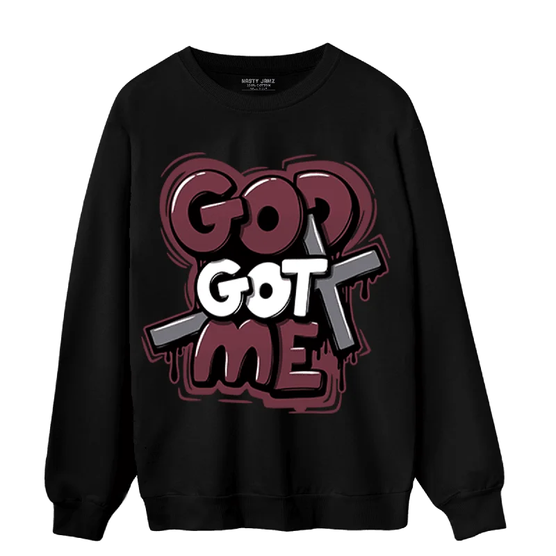  – Shop stylish items today!  NastyJamz Burgundy 5s Sweatshirt Match God Got Me