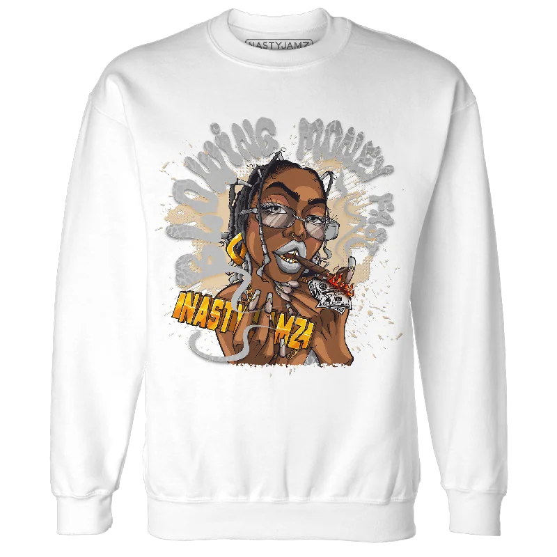 Last chance! Men’s clothing at unbeatable prices.  NastyJamz Craft Ivory 3s Sweatshirt Match Blowing Money Fast Girl