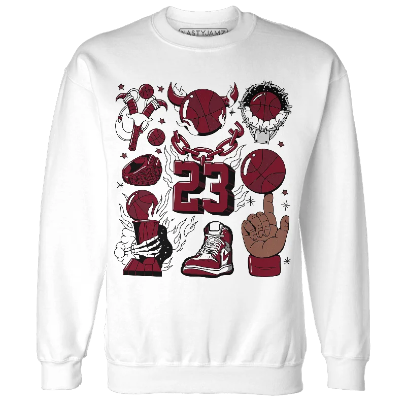 Shop men’s clothing now and enjoy amazing savings.  NastyJamz High White Team Red 1s Sweatshirt Match Neclaces Number 23