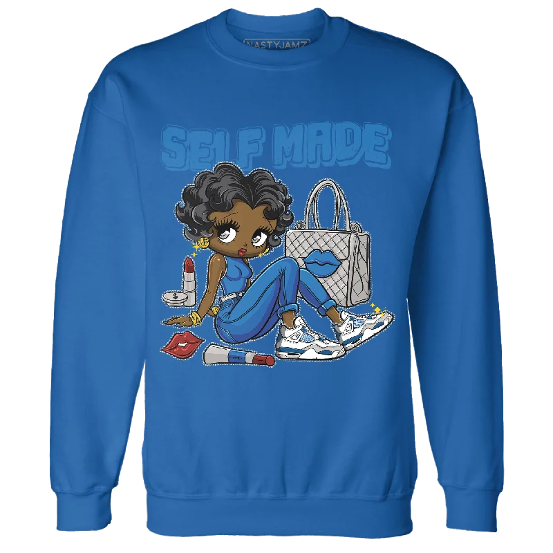 Grab your favorites before they’re gone – men’s clothing at great prices.  NastyJamz Industrial Blue 4s Sweatshirt Match Sneaker Girl Selfmade