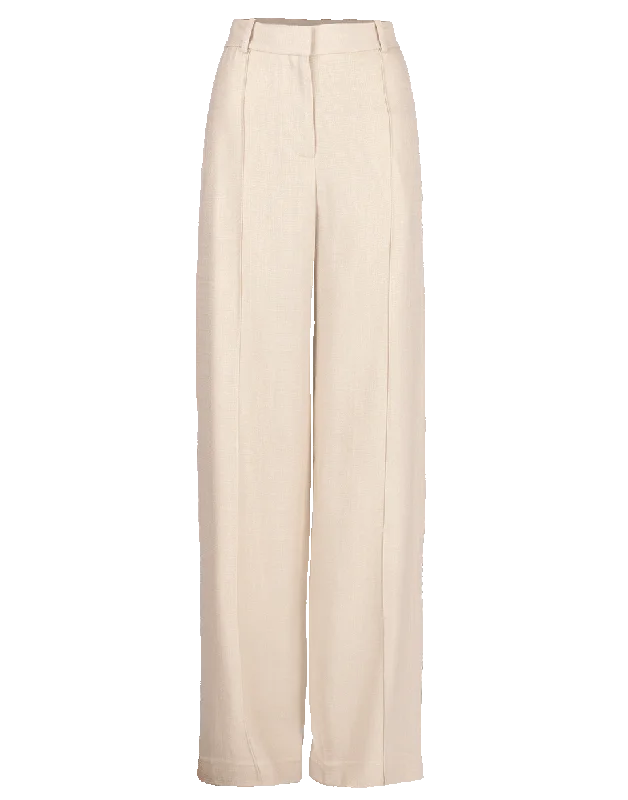 Stretch Canvas Wide Leg Trouser