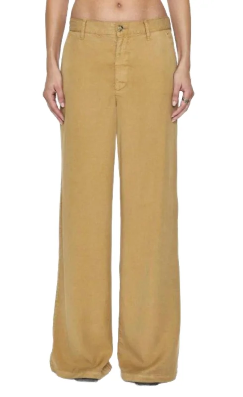 Women's Jadyn Low Slung Palazzo Pants In Khaki