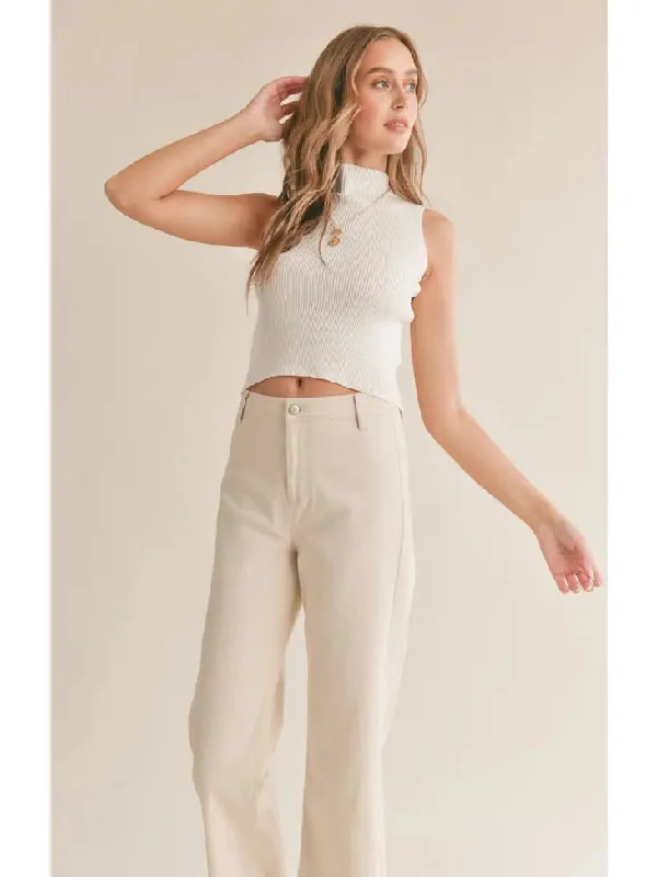Get ready for the season with exclusive savings on trendy clothes.  Sadie And Sage Erica Mock Neck Ribbed Tank Sweater