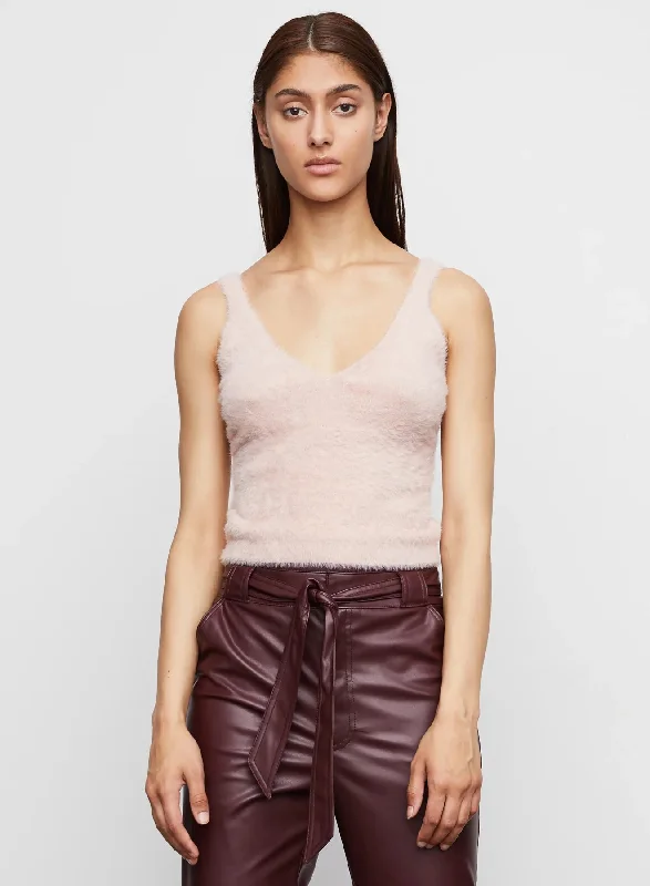 Shop the latest men's clothing trends at a fraction of the price.  Nelly Cropped V Neck Sweater Tank in Blush