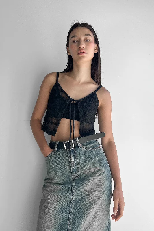 Seasonal fashion sale – Save on all your wardrobe essentials today!  SHEER TANK WITH TIE FRONT