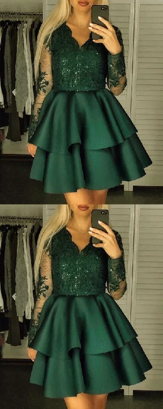 Short green homecoming dresses     cg24477