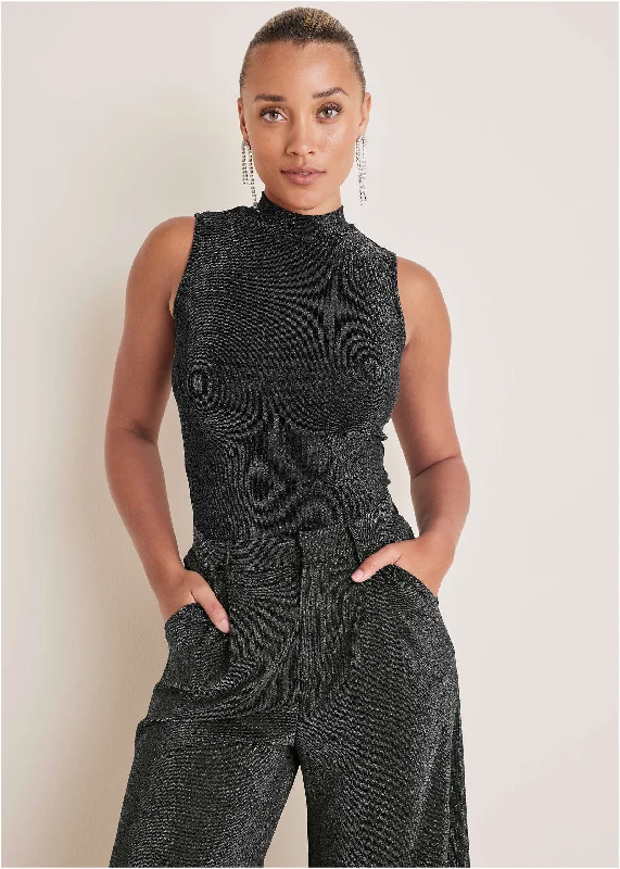 Save on top-selling fashion styles – Big discounts on men’s clothing.  Glitter Knit Mock Neck Tank - Jet Black Glitter Knit