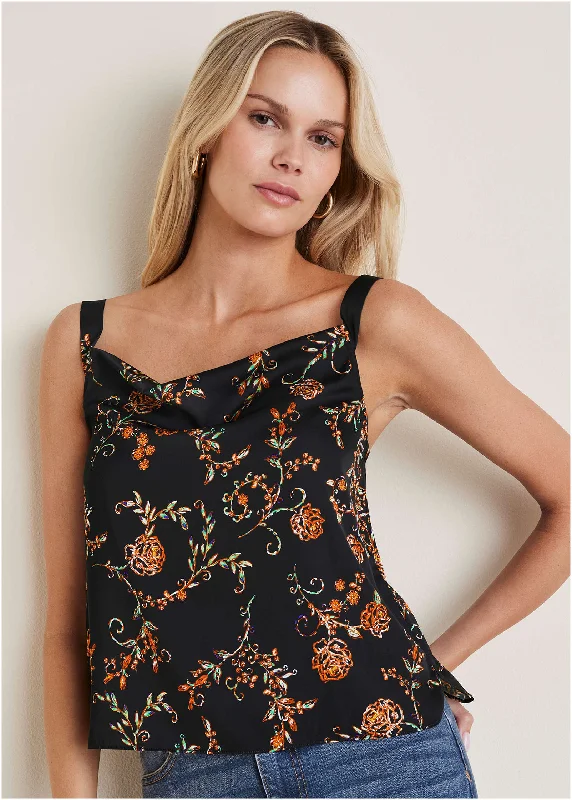Shop new arrivals in clothing and save up to 60% off select items.  Cowl Neck Tank - Gothic Roses