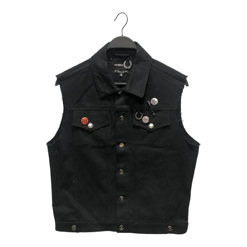 Shop seasonal clothing deals – Big savings on fashion essentials.  RAF SIMONS/FRED PERRY/Denim Jkt/M/Denim/BLK/SLEEVLESS JACKET VEST