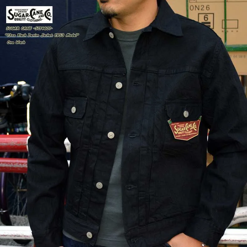 Seasonal sale  SUGAR CANE "SC14601 13oz. BLACK DENIM 1953 MODEL