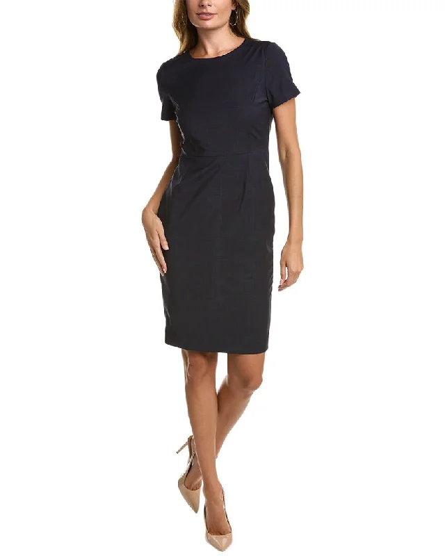 Affordable fashion that looks high-end   Brooks Brothers Wool-Blend Sheath Dress