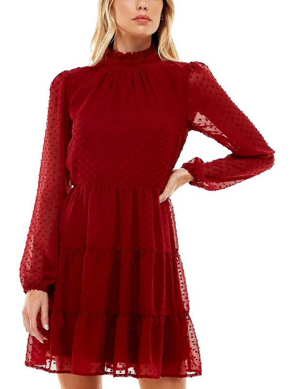 Refresh your wardrobe with high-quality women’s fashion Juniors Womens Chiffon Clip Dot Fit & Flare Dress Refresh your wardrobe with high-quality women’s fashion Juniors Womens Chiffon Clip Dot Fit & Flare Dress
