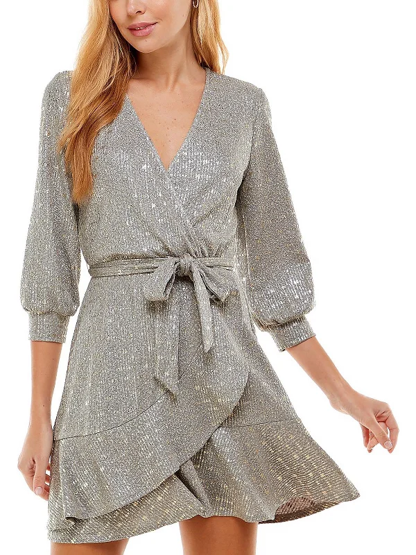 Everyday essentials for a stylish wardrobe Juniors Womens Ruffled Mini Cocktail and Party Dress Everyday essentials for a stylish wardrobe Juniors Womens Ruffled Mini Cocktail and Party Dress