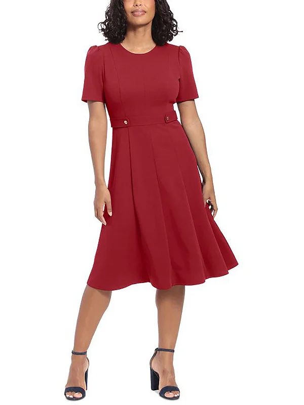 Versatile outfits to transition from day to night Plus Womens Cocktail Midi Fit & Flare Dress Versatile outfits to transition from day to night Plus Womens Cocktail Midi Fit & Flare Dress