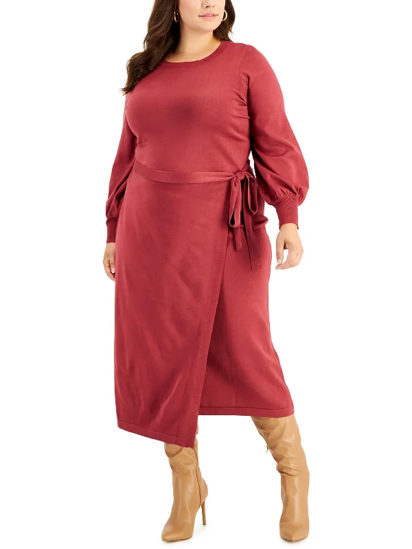 Designer-inspired women’s fashion at affordable prices Plus Womens Faux Wrap Long Sweaterdress Designer-inspired women’s fashion at affordable prices Plus Womens Faux Wrap Long Sweaterdress
