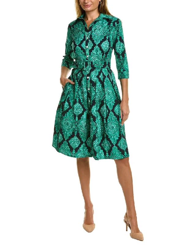 Comfortable yet stylish outfits for women on the go Samantha Sung Audrey 1 3/4-Sleeve Shirtdress Comfortable yet stylish outfits for women on the go Samantha Sung Audrey 1 3/4-Sleeve Shirtdress
