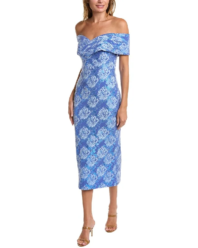 Sustainable fashion for stylish women Theia Stretch Jacquard Fitted Cocktail Dress Sustainable fashion for stylish women Theia Stretch Jacquard Fitted Cocktail Dress