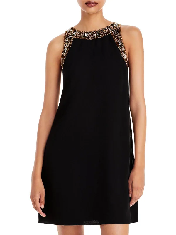 Sustainable fashion for stylish women   Womens Embellished Sleeveless Cocktail Dress
