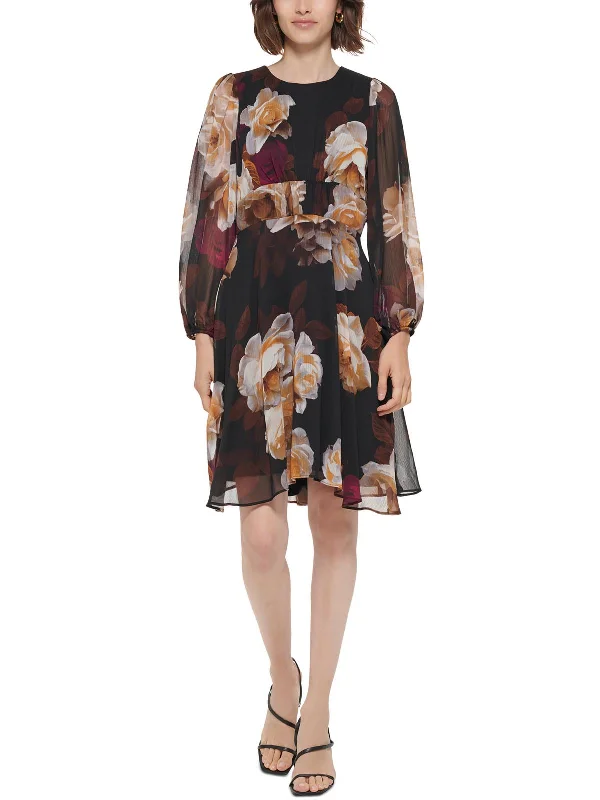 Trendy women’s clothing with a modern twist   Womens Floral Knee Shift Dress