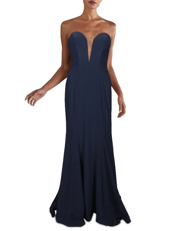 Trendsetting women’s clothing for fashion lovers Womens Mesh Inset Strapless Evening Dress Trendsetting women’s clothing for fashion lovers Womens Mesh Inset Strapless Evening Dress
