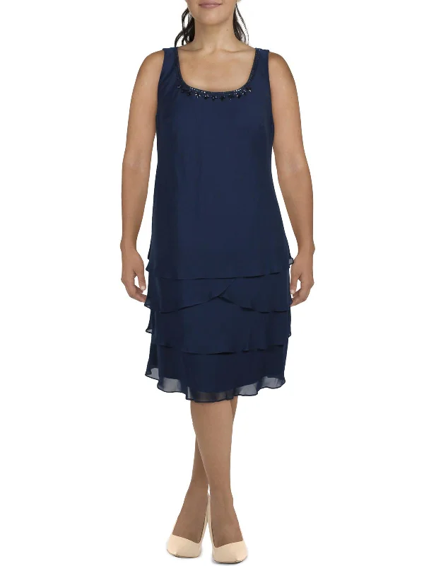 Soft, breathable fabrics for fashionable women Womens Tiered Sleeveless Cocktail and Party Dress Soft, breathable fabrics for fashionable women Womens Tiered Sleeveless Cocktail and Party Dress