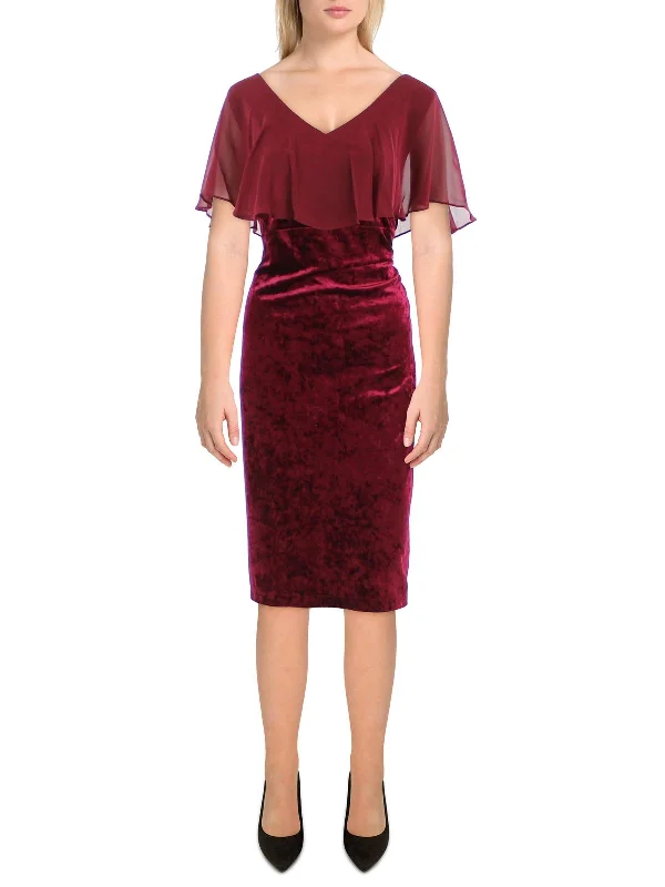Perfect fashion pieces for the busy woman Womens Velvet Chiffon Cocktail and Party Dress Perfect fashion pieces for the busy woman Womens Velvet Chiffon Cocktail and Party Dress
