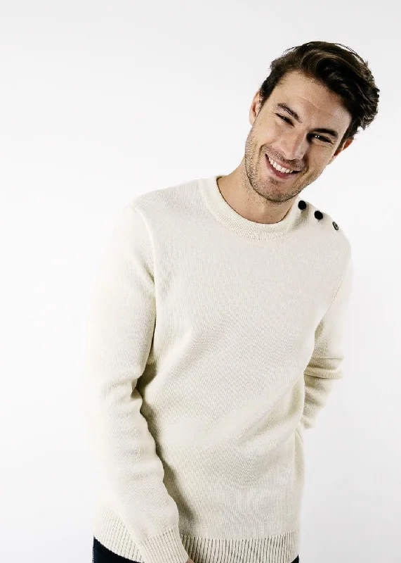 Save big on all types of clothing – Shop the sale now! CANCALE - Wool Fisherman Sweater with Button Shoulder | Loose Fit (ECRU) Save big on all types of clothing – Shop the sale now! CANCALE - Wool Fisherman Sweater with Button Shoulder | Loose Fit (ECRU)