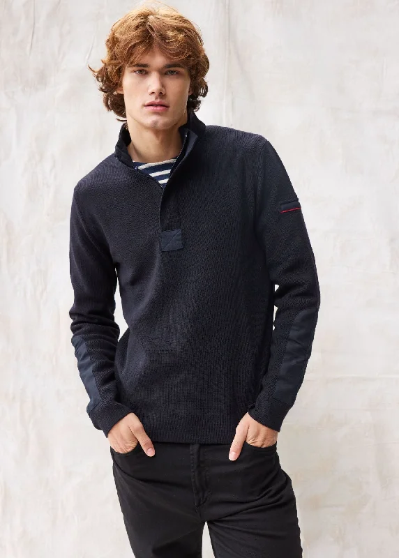 Shop the hottest fashion trends for less – deals you can’t miss. LOUP DE MER II - Quarter Zip Sweater with Forearm Canvas Trim For Men| 100% Wool (NAVY) Shop the hottest fashion trends for less – deals you can’t miss. LOUP DE MER II - Quarter Zip Sweater with Forearm Canvas Trim For Men| 100% Wool (NAVY)