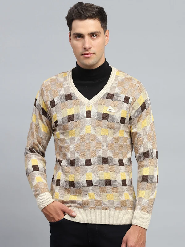 Best clothing deals of the season – Shop now and enjoy big savings. Men Beige Check V Neck Full Sleeve Pullover Best clothing deals of the season – Shop now and enjoy big savings. Men Beige Check V Neck Full Sleeve Pullover