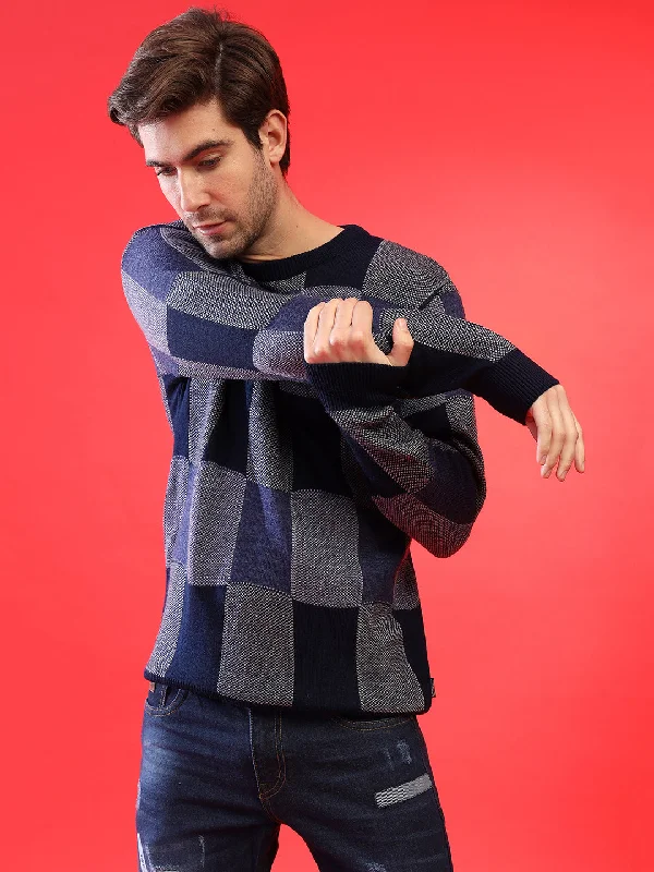 Save on men’s formal wear – perfect for your next event! Men Blue Checked Pullover Sweater Save on men’s formal wear – perfect for your next event! Men Blue Checked Pullover Sweater