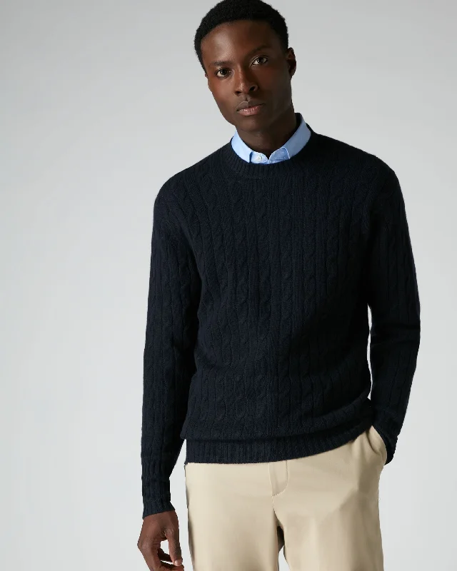 Shop men’s and women’s fashion at unbeatable prices today! Men's Thames Cable Round Neck Cashmere Sweater Navy Blue Shop men’s and women’s fashion at unbeatable prices today! Men's Thames Cable Round Neck Cashmere Sweater Navy Blue