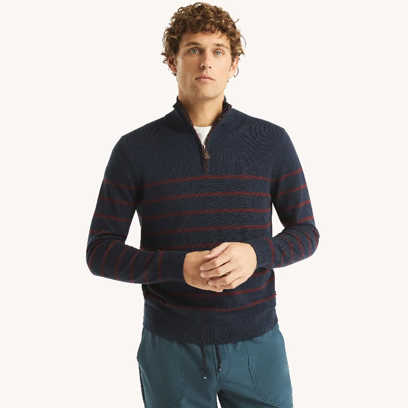 Don’t wait – Shop now for limited-time discounts on trendy clothing. Nautica Mens Navtech Striped Quarter-Zip Sweater Don’t wait – Shop now for limited-time discounts on trendy clothing. Nautica Mens Navtech Striped Quarter-Zip Sweater