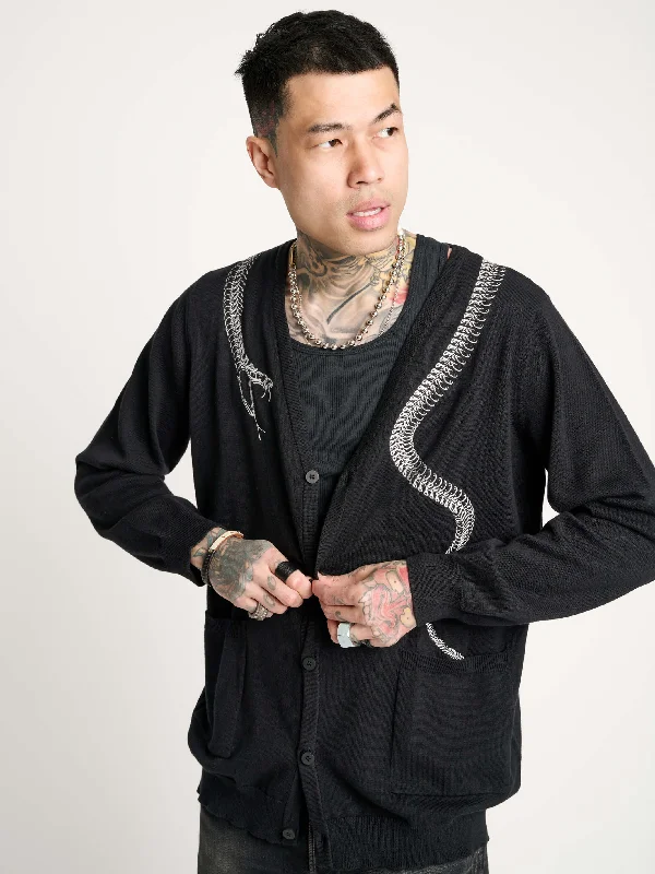 Shop men’s  clothing for all seasons – Save big today!  Snake Embroidered Cardigan