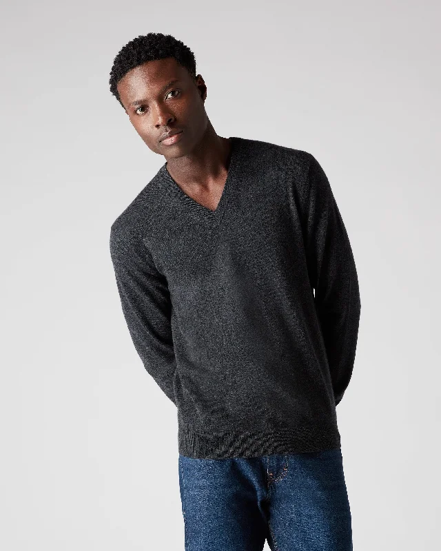 Shop stylish clothing for less – Great deals this week only. Men's Burlington V Neck Cashmere Sweater Dark Charcoal Grey Shop stylish clothing for less – Great deals this week only. Men's Burlington V Neck Cashmere Sweater Dark Charcoal Grey