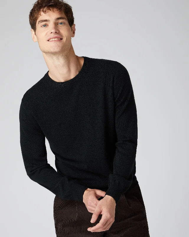 Special offer: Save on everyday clothing essentials – Shop now! Men's Oxford Round Neck Cashmere Sweater Black Special offer: Save on everyday clothing essentials – Shop now! Men's Oxford Round Neck Cashmere Sweater Black
