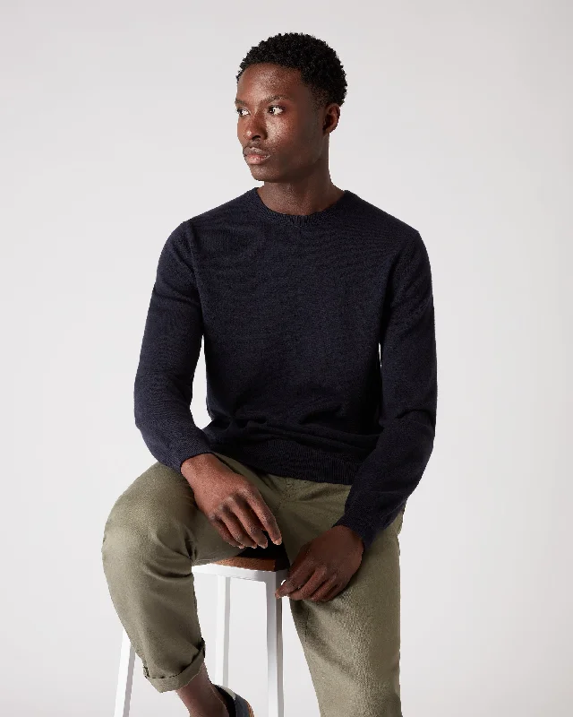 Best deals fashion – Don’t miss the latest clothing discounts. Men's Oxford Round Neck Cashmere Sweater Navy Blue Best deals fashion – Don’t miss the latest clothing discounts. Men's Oxford Round Neck Cashmere Sweater Navy Blue
