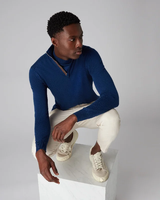 Shop now for the latest fashion trends and enjoy special promotions! Men's Regent Fine Gauge Cashmere Half Zip Sweater French Blue Shop now for the latest fashion trends and enjoy special promotions! Men's Regent Fine Gauge Cashmere Half Zip Sweater French Blue