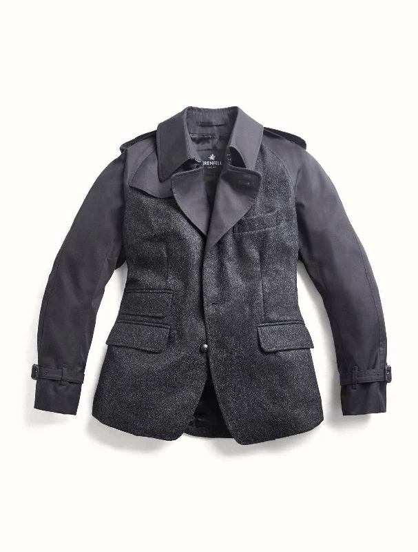 Shop the latest seasonal clothing sale – Big savings on stylish outfits.  Clapton Cotton Gabardine Black with Tweed Body