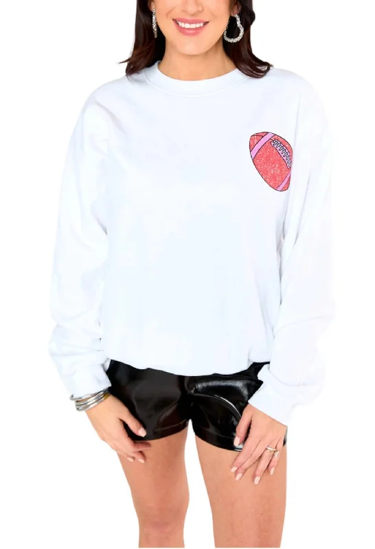 Devon Football Fun Sweatshirt In White