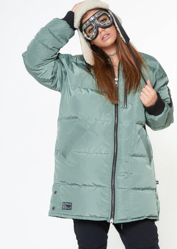 Save more with our buy-more, save-more deals on men’s fashion. Konus Men's Mid Length Duck Down Parka in Olive Save more with our buy-more, save-more deals on men’s fashion. Konus Men's Mid Length Duck Down Parka in Olive