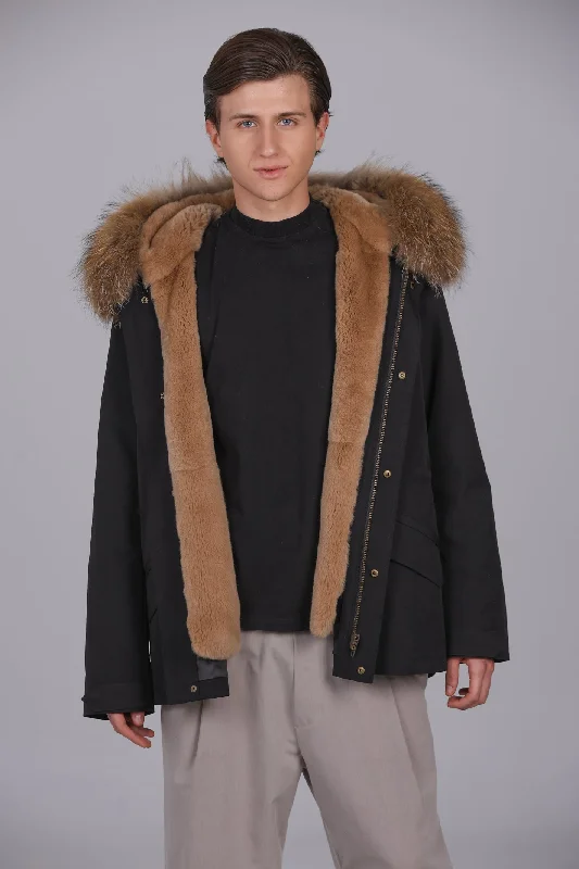 Shop now for the latest fashion trends and enjoy special promotions! Parka corto in misto cotone impermeabile Raccon e Rex rabbit Shop now for the latest fashion trends and enjoy special promotions! Parka corto in misto cotone impermeabile Raccon e Rex rabbit