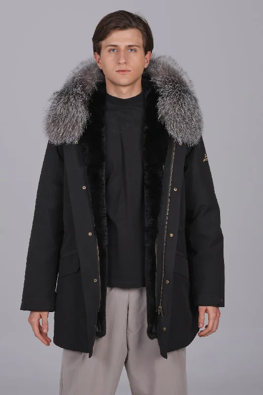 Shop exclusive offers on men’sapparel Parka Lungo in misto cotone impermeabile volpe frost e rex rabbit Shop exclusive offers on men’sapparel Parka Lungo in misto cotone impermeabile volpe frost e rex rabbit