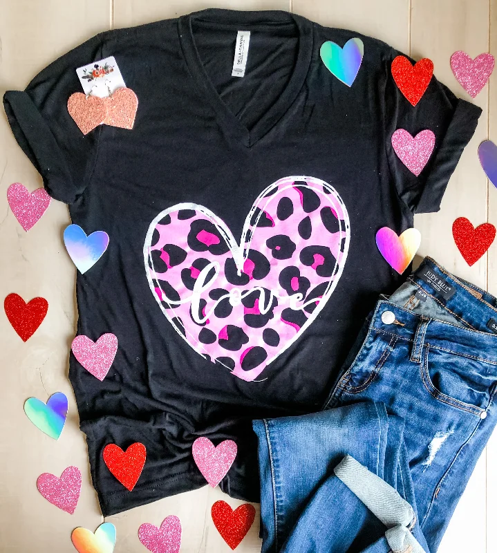 PINK LEOPARD HEART